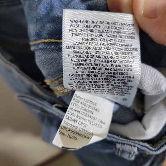 Jessica Simpson Relaxed Skinny Crop Jeans, Size 10 - Picture 4 of 4